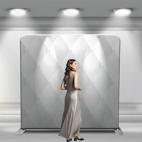 Bannière publicitaire personnalisée Focus FTS08 7,6*7,6 pieds 8 pieds pour salon professionnel, affichage en tissu tendu, cadre en aluminium portable de 32 mm, toile de fond