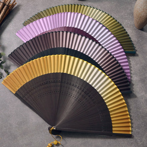 Éventails pliants en soie chinoise <span class=keywords><strong>pour</strong></span> femmes et filles, style japonais, artisanat en bambou imprimé, cadeaux de mariage <span class=keywords><strong>pour</strong></span> invités - Product Image 4