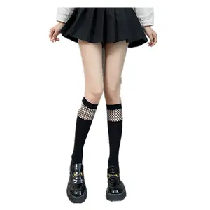 עגל גרבי נשים דק יפני Jk גרבי קטיפה שחור ירך גבוהה הברך גבוהה גרביים חצי אמצע עגל קצר גרב 22cm 32cm 42cm 52cm