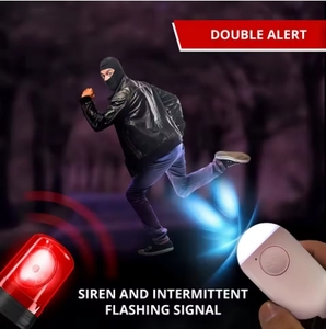 Nhà Máy Cá Nhân Báo Động USB Có Thể Sạc Lại 130 dB Loud An Toàn Còi Báo Động Còi Với Đèn LED Ánh Sáng Cảnh Báo Móc Chìa Khóa Cho Phụ Nữ Tự Vệ - Product Image 4