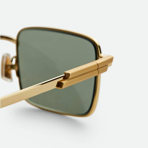 Lunettes de soleil rectangulaires en métal BottegaClassic pour hommes et femmes, protection UV400, avec embouts en acétate pour un usage quotidien venetaBV - Product Image 5