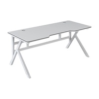 Table de jeu PC en métal noir durable, nouveau design ergonomique, bureau informatique avec espace de rangement, gain de place pour le bureau à domicile