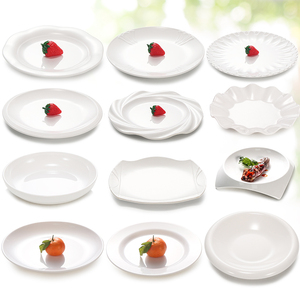 Haute qualité incassable <span class=keywords><strong>blanc</strong></span> <span class=keywords><strong>carré</strong></span> forme différente 100% mélamine pâtes Snack gâteau plat de service assiette - Product Image 1