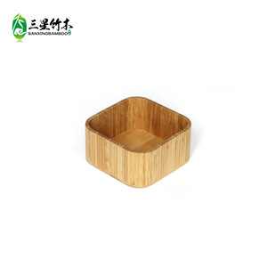 Venta directa de fábrica de cajas de almacenamiento de bambú con esquinas redondeadas para uso doméstico, escritorio, almacenamiento multifuncional de aperitivos y artículos diversos. - Product Image 2