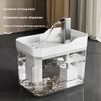 Distributeur automatique d'eau pour animaux de compagnie, fontaine à eau silencieuse à circulation continue, distributeur d'eau intelligent en plastique et acier inoxydable pour animaux de compagnie