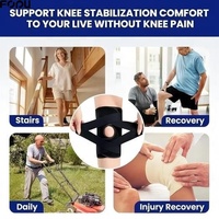 Genouillère ajustable en néoprène avec logo personnalisé OEM, soutien rotulien ouvert pour le sport et le soulagement de la douleur