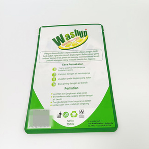 Pochette souple thermoscellable de 750 ml à ouverture facile, sachet stand-up à 3 soudures latérales pour liquide vaisselle, détergent et autres liquides - Product Image 3