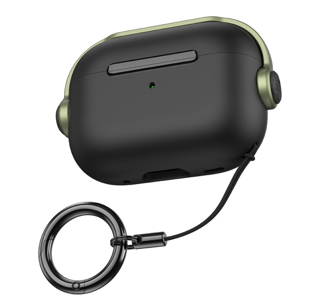 Phone Holder Earphone Case with Security Lock Charging Box TPU PC Case Cover with Hook for Airpods Pro 2 Pro for Airpods 4 Case