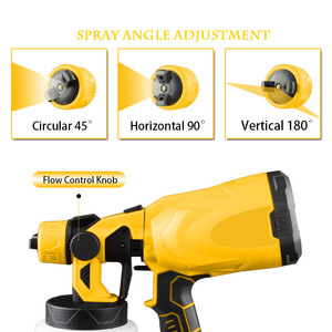 Pistola de pulverización de iones de litio de 21V con batería, pulverizador de pintura de alta presión con capacidad de 1 litro para uso en jardín y hogar. - Product Image 3