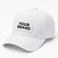 Casquette de baseball à 6 panneaux avec logo tissé personnalisé, vente en gros, chapeau en coton pour l'extérieur, casquette ajustable