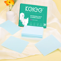 Feuilles nettoyantes pour toilettes KELEE, solubles dans l'eau, à dissolution rapide, écologiques, pour le nettoyage de la cuvette des toilettes