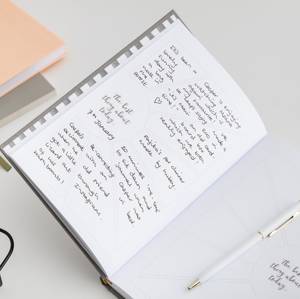 Labon tùy chỉnh thiết kế undated lanh hàng ngày đồng bằng Lòng Biết Ơn Ngày Hôm Nay positivity Chánh Niệm Tạp Chí vàng lá bìa cứng máy tính xách tay - Product Image 5