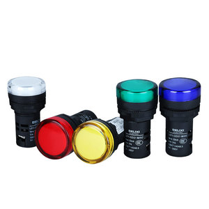 Delixi High Brightness <b>LED</b> Indicator <b>Light</b> LD11-22D Signal <b>Light</b> in Red Yellow <b>Blue</b> Green 220V/380V Plastic Material AD16-22MS - Product Image 1
