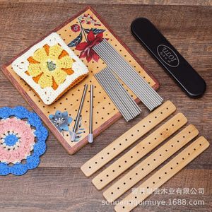 Bamboo Crochet Shaping Board <b>Set</b> 12x12 In With Pegs <b>For</b> DIY <b>Knitting</b> Crafting Tools - Product Image 4