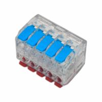 Connecteur LT-555 à levier double pont haute capacité, 5 voies par pont, boîtier PC transparent, pour éclairage de lustre et suspension
