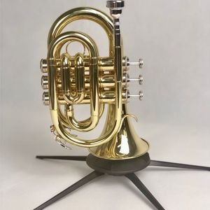 <span class=keywords><strong>Trompette</strong></span> de poche à <span class=keywords><strong>3</strong></span> <span class=keywords><strong>pistons</strong></span>, instrument en laiton, <span class=keywords><strong>trompette</strong></span> de poche économique - Product Image 1