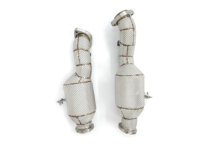 Accessoires d'échappement HT pour voitures, compatibles avec Benz C43 W205 E43 W213 GLC43 GLE43 AMG 3.0T, downpipe avec bouclier thermique/convertisseur catalytique