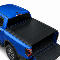 Penutup Bak Truk Lipat Empat Profil Rendah dari Aluminium Alloy yang Laris untuk Ford Ranger F150 250 Maverick Aksesoris Penutup Bak Truk
