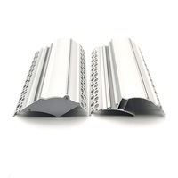 Profilé LED encastré incurvé en aluminium YG-B044 pour mur et plafond, canal d'éclairage encastré sans cadre avec diffuseur
