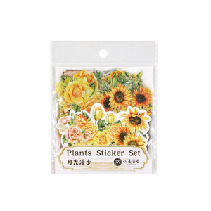 Paquete de 50 Hojas de Pegatinas Decorativas Manuka Hanazono, Pegatinas Creativas y Lindas de Flores, Autoadhesivas, de PET, Recortadas - Product Image 6