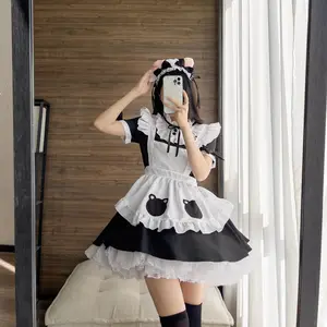 Maid Bear cosplay Maid Restaurante Anime fantasia Lolita branco