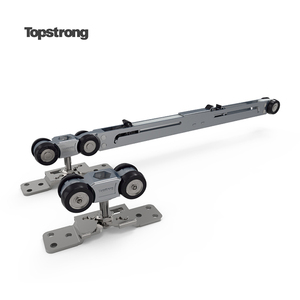 Carga 100KG suave cerca amortiguador colgando carril de <span class=keywords><strong>doble</strong></span> rueda deslizante <span class=keywords><strong>puerta</strong></span> <span class=keywords><strong>corredera</strong></span> ruedas y juego de rodillos - Product Image 1