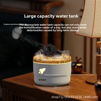 Humidificateur volcanique colonne à grande base, nouveau style, haute capacité, pour usage domestique, avec éclairage d'ambiance coloré et diffusion automatique d'arômes