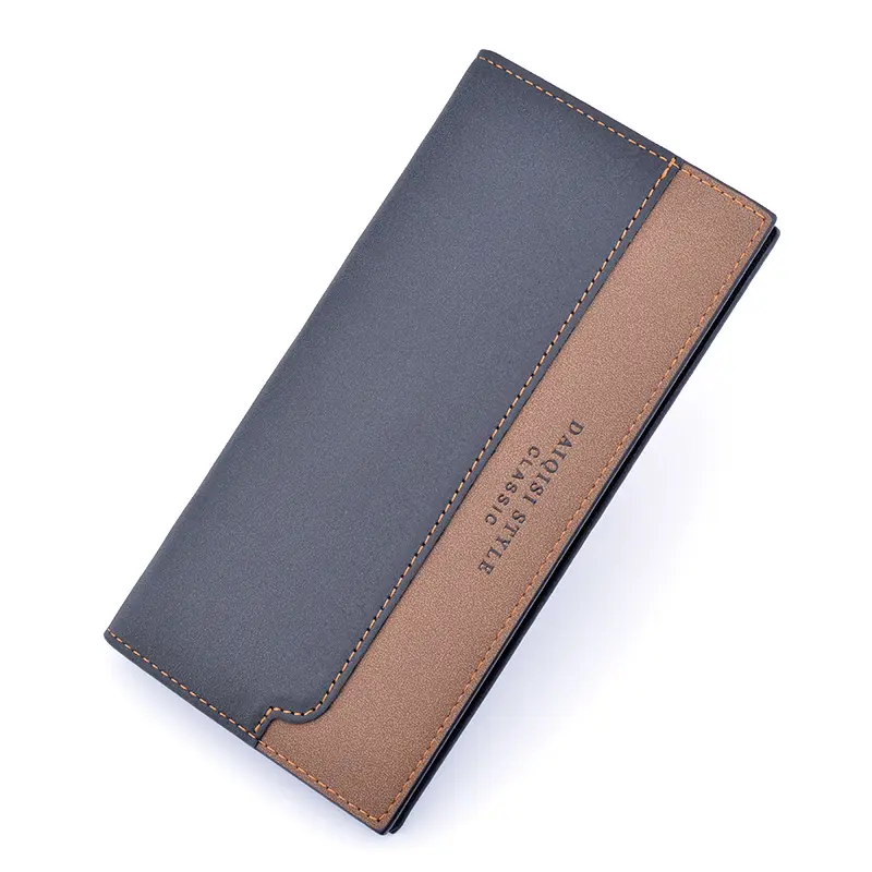 2021 high quality wholesale fashion black color leather wallets for men