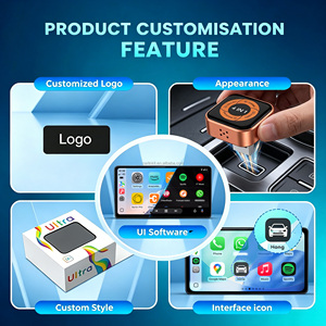 Adaptateur CarPlay sans fil 4-en-1 Ota Upgrade Carlinkit USB Stable Rapide Mirrorlink Ai Box Dongle <span class=keywords><strong>pour</strong></span> <span class=keywords><strong>iPhone</strong></span> Compatible avec CarPlay - Product Image 4