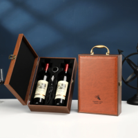 Boîte cadeau en bois portable pour vin, logo personnalisé, coffret de rangement pour bouteille de vin en bois dur, pour mariage, anniversaire, cadeau d'entreprise