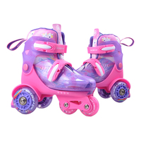METROLLER Chaussures de patins clignotants pour enfants Patins à roulettes populaires d'extérieur avec roues en PU de taille réglable pour enfants