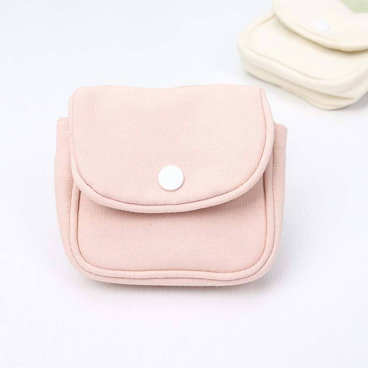 Women's Canvas Pouch Coin Purse Zipper Closure Mini Wallet for Girls  Earphone Cosmetic Storage Snap-Fastener Pocket Money Holder