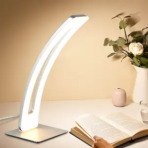 アクリル現代的なシンプルな屋内LEDテーブルランプモダンなシンプルなスタイルのアーク読書SMDテーブルライト寝室用