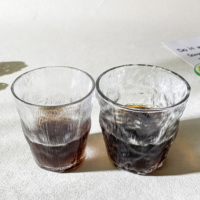 Tasse à café moderne transparente soufflée avec motif logo, verre à whisky et liqueur givré effet glacier pour fêtes, boissons, vin et bière