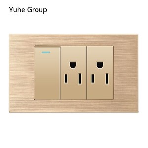 Enchufe de pared negro estándar americano tailandés tipo C con interruptor eléctrico negro cepillado y USB tipo C - Product Image 4