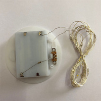 Boîte à piles ronde fil de cuivre artefact de lumière vie éternelle fleur verre cadeau décoration fil de cuivre LED guirlande lumineuse