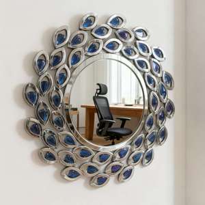 Sang trọng phòng khách & Phòng ăn thiết kế nội thất bắt mắt tuyên bố mảnh quyến rũ màu xanh nghệ thuật trang trí tường gương - Product Image 4