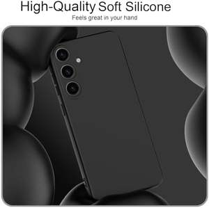 Custodia per cellulare SHT in silicone morbido, resistente e elegante, nera, con design Armor per S25, anti-caduta, testata e verificata - Product Image 5
