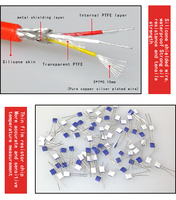 Sensor Suhu Pt100, Probe Suhu Tahan Air & Tahan Minyak, Segel Gulung, Kabel Silikon, Tabung Platinum RTD/Termokopel