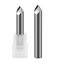 Outil de gravure diamantée à 90 degrés, fraise à chanfreiner PCD, fraise à fraiser en carbure CNC pour alliage d'aluminium, support personnalisé ODM et OEM