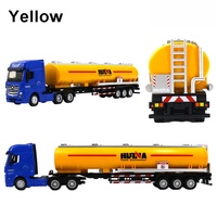 1:50 échelle métal Huina 1733 pétrolier simulation statique moulé sous pression en alliage huile réservoir camion modèle jouet gaz camion citerne remorque pour garçon