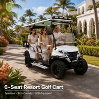 Voiturette de golf électrique neuve conçue pour 6 personnes, homologuée pour la route, mini-voiturette de golf électrique pour adultes, voiturette de golf 6 places