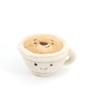 Jouet en peluche pour animaux de compagnie en forme de tasse de latte d'ours, jouet interactif à mâcher en forme de nourriture mignon pour chiens