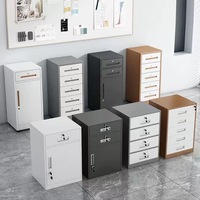 Armoire de classement en acier métallique durable et robuste, armoire d'archives de bureau moderne et minimaliste avec tiroirs