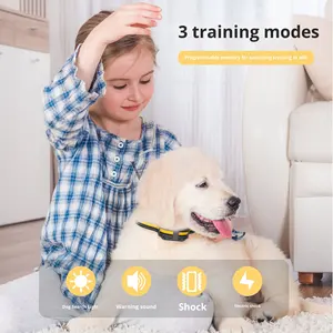 Nouveau <span class=keywords><strong>collier</strong></span> de Vibration de choc électrique 800m télécommande étanche fournitures pour animaux de compagnie dispositif Anti-aboiement dispositif de formation de <span class=keywords><strong>chien</strong></span> en plastique - Product Image 4