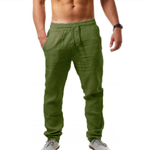 <span class=keywords><strong>Pantaloni</strong></span> lunghi <span class=keywords><strong>da</strong></span> <span class=keywords><strong>uomo</strong></span>, <span class=keywords><strong>pantaloni</strong></span> larghi e leggeri, Casual <span class=keywords><strong>da</strong></span> spiaggia, <span class=keywords><strong>pantaloni</strong></span> <span class=keywords><strong>da</strong></span> Streetwear in cotone dritto e traspirante - Product Image 4