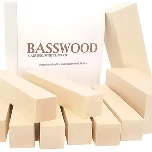 Onafgewerkte Houtblokken Basswood Snijwerkblokken Premium Houtsnijwerk/Whittling Kit