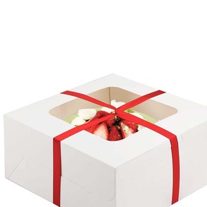 Cupcakes de bajo <span class=keywords><strong>precio</strong></span> más embalaje fabricante de marfil de cajas de pastel con su propio logotipo - Product Image 4