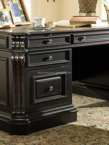 Bàn lưu trữ gỗ rắn Retro Kiểu Mỹ với ngăn kéo - Product Image 4