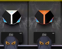 Boîtier de refroidissement gaming ATX Full Tower lumineux en alliage d'aluminium, personnalisé, en forme de cybercafé, avec support mural pour ventilateur, disponible en stock